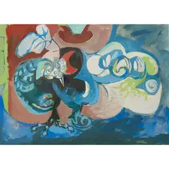 COCKEREL by John Walter Wolseley, 1966, gouache, sold Oct 2020