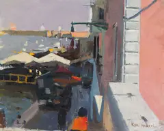 Ken Howard, VENICE, oil on board, unframed