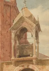 George Price Boyce, TOMB OF CASTELBARCO, VERONA, watercolour