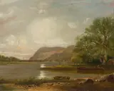 Allan Macdougall, ON THE CLYDE FROM ERSKINE FERRY, Oil on panel