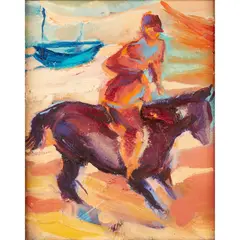 June Redfern, PALE RIDER - 1996/7, oil on linen