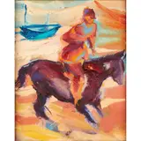 June Redfern, PALE RIDER - 1996/7, oil on linen