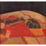 David M. Martin, HILLSIDE, 1981, oil on board