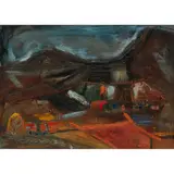 David M. Martin, THE DARK HILL, oil on board