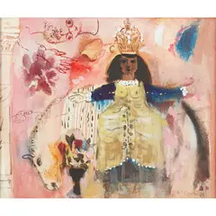 David McClure, MADONNA AND HORSE, 1964, watercolour