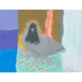 David Michie, SEATED PIGEON, mixed media