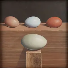James H. Fairgrieve, EGG ALTAR II, acrylic on board