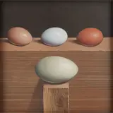 James H. Fairgrieve, EGG ALTAR II, acrylic on board
