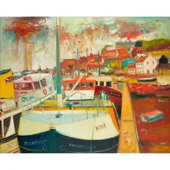 John Bellany, 'RADIANT LIGHT' IN HARBOUR, oil on canvas