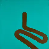 Paul Huxley, LINE ON TURQUOISE, NO. 25 - JULY '63, oil on canvas