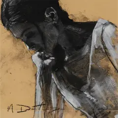 Mark Demsteader, CONTEMPLATION, mixed media and collaged paper