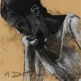 Mark Demsteader, CONTEMPLATION, mixed media and collaged paper