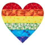 BUTTERFLY HEART by Damien Hirst, 2020, Laminated Giclee print on aluminimum composite panel, 1584/1698, printed signature to label (verso), published by Heni E, sold Aug 2020