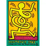 Keith Haring, MONTREUX JAZZ POSTER (GREEN), 1983, Screenprint, unframed