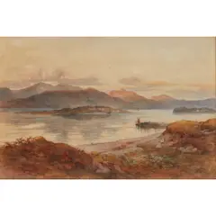 James Kinnear, ON THE LOCH, watercolour