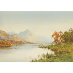 Edward H. Thompson, LOCH VOIL AT BALQUHIDDER, watercolour, and another watercolour by the same artist, 'Loch Maree and Slioch'