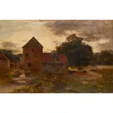 John Hamilton Glass, THE OLD BARLEY MILL AT SALTON, oil on canvas