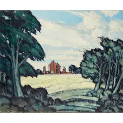 William Walker Telfer, SWEETHEART ABBEY, oil on canvas
