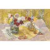 Mary Nicol Neill Armour, SPRING FLOWERS WITH TWO YELLOW CROCUSES