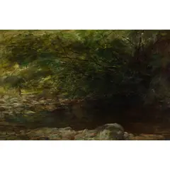 George Paul Chalmers, A QUIET POOL, oil on board
