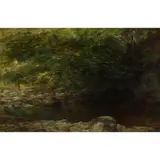 George Paul Chalmers, A QUIET POOL, oil on board