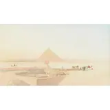 Spyridon Scarvelli, VIEW OF THE PYRAMIDS, CHEOPS, ' watercolour