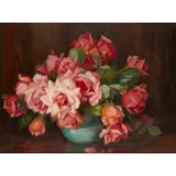 Kate Wylie, STILL-LIFE OF ROSES, oil on canvas
