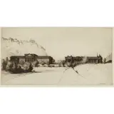 Sir David Young Cameron, EDINBURGH, THE R.S.A. AND THE NATIONAL GALLERY, Etching
