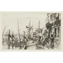 James Abbott McNeill Whistler, LIMEHOUSE, 1859, Etching and drypoint