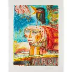 PERDU by John Bellany, Etching with aquatint, 18/50, sold Jun 2020