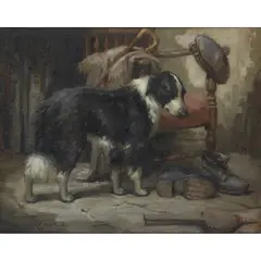 Maude Marshall, THE SHEPHERD'S DOG, oil on canvas