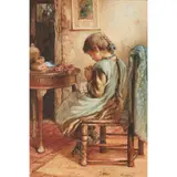 Walter Langley, MORNING PRAYER, watercolour