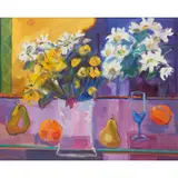 Margaret Ballantyne, ORANGE AND BLUE, oil on canvas