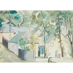 Graham Murray, A TRANQUIL STREET, oil on panel