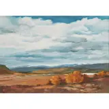Donald Buyers, AUTUMN LANDSCAPE, oil on board