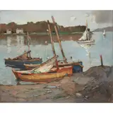 Thomas Bonar Lyon, TARBERT, LOCH FYNE, oil on canvas