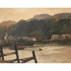 Alexander Jamieson, BOWLING ON THE CLYDE, oil on canvas