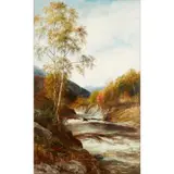 John MacWhirter, A HIGHLAND RIVER, oil on canvas