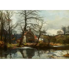 ON THE ALMOND by James Faed Jr, oil on canvas, sold Jul 2020
