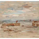 William McTaggart, THE FLEET LEAVING PORT SETON HARBOUR