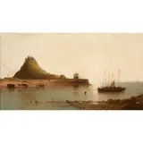 James Cassie, HOLY ISLAND CASTLE AND SUNRISE, oil on canvas