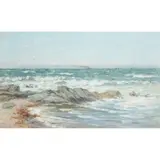 Joseph Henderson, PASSING STEAMER AT A DESERTED BEACH