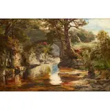 David Farquharson, GRUDIE BRIDGE, LOCH MAREE, oil on canvas