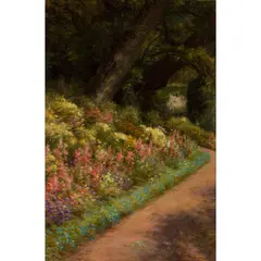 Joseph Farquharson, THE GARDEN AT FINZEAN, oil on canvas