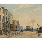 Robert Eadie, ON THE CLYDE AT BROOMIELAW, oil on canvas