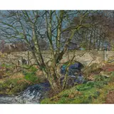 James McIntosh Patrick, BRIDGE OVER THE RIVER, oil on canvas