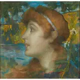 Robert Brough, HERD GIRL, pastel