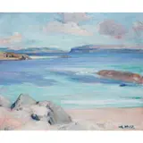 William Mervyn Glass, LOCH NA KEAL FROM IONA, oil on board
