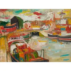 EYEMOUTH by John Bellany, oil on canvas, unframed, sold Jul 2020