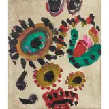 OPUS O.1831 A LATE FLOWERING by Alan Davie, 2006, Oil on board, sold Jul 2020